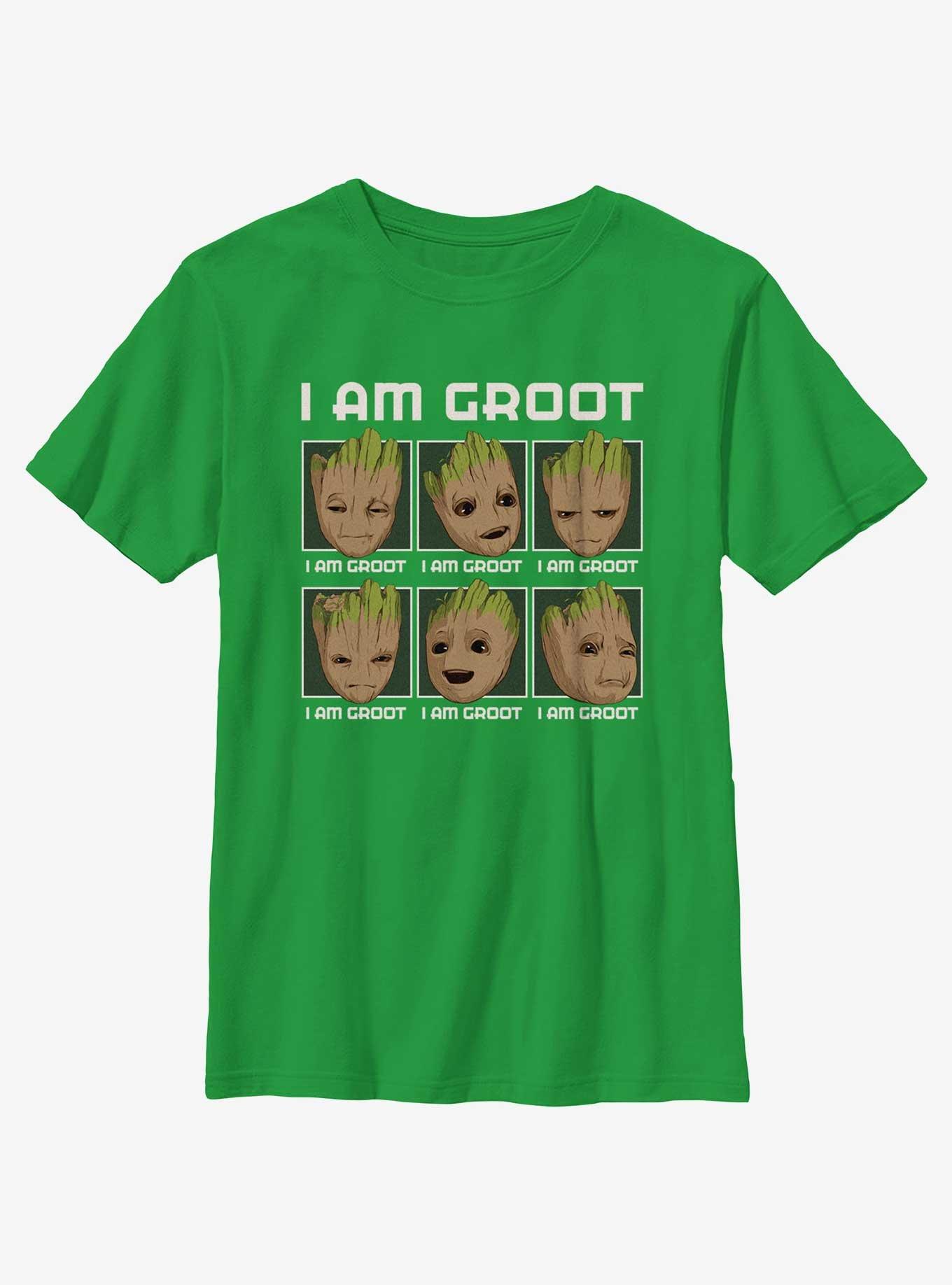 Marvel I Am Groot Expressions Youth T-Shirt, KELLY, hi-res