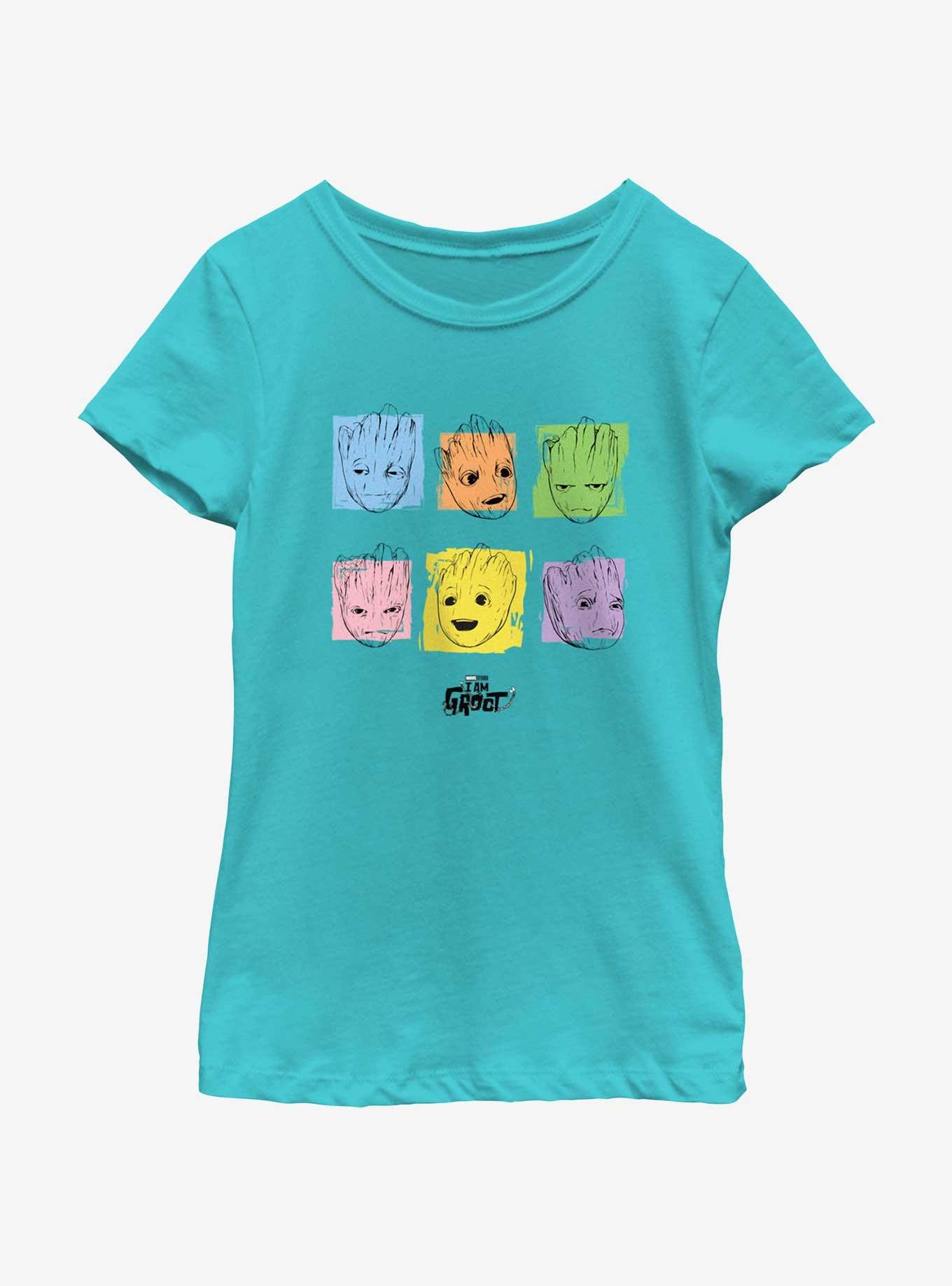 Marvel I Am Groot Expressions Youth Girls T-Shirt, , hi-res