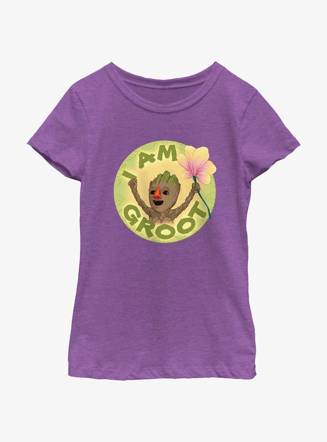Marvel I Am Groot With Flower Youth Girls T-Shirt, , hi-res