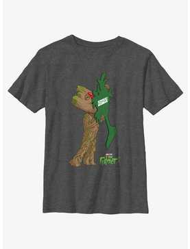 Marvel I Am Groot Pine Tree Car Freshener Youth T-Shirt, , hi-res