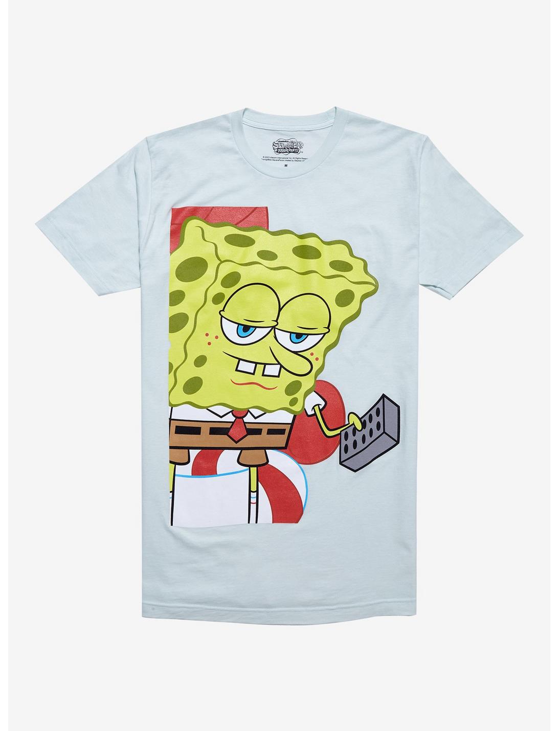 SpongeBob SquarePants Head Out Jumbo Print T-Shirt, BLUE, hi-res
