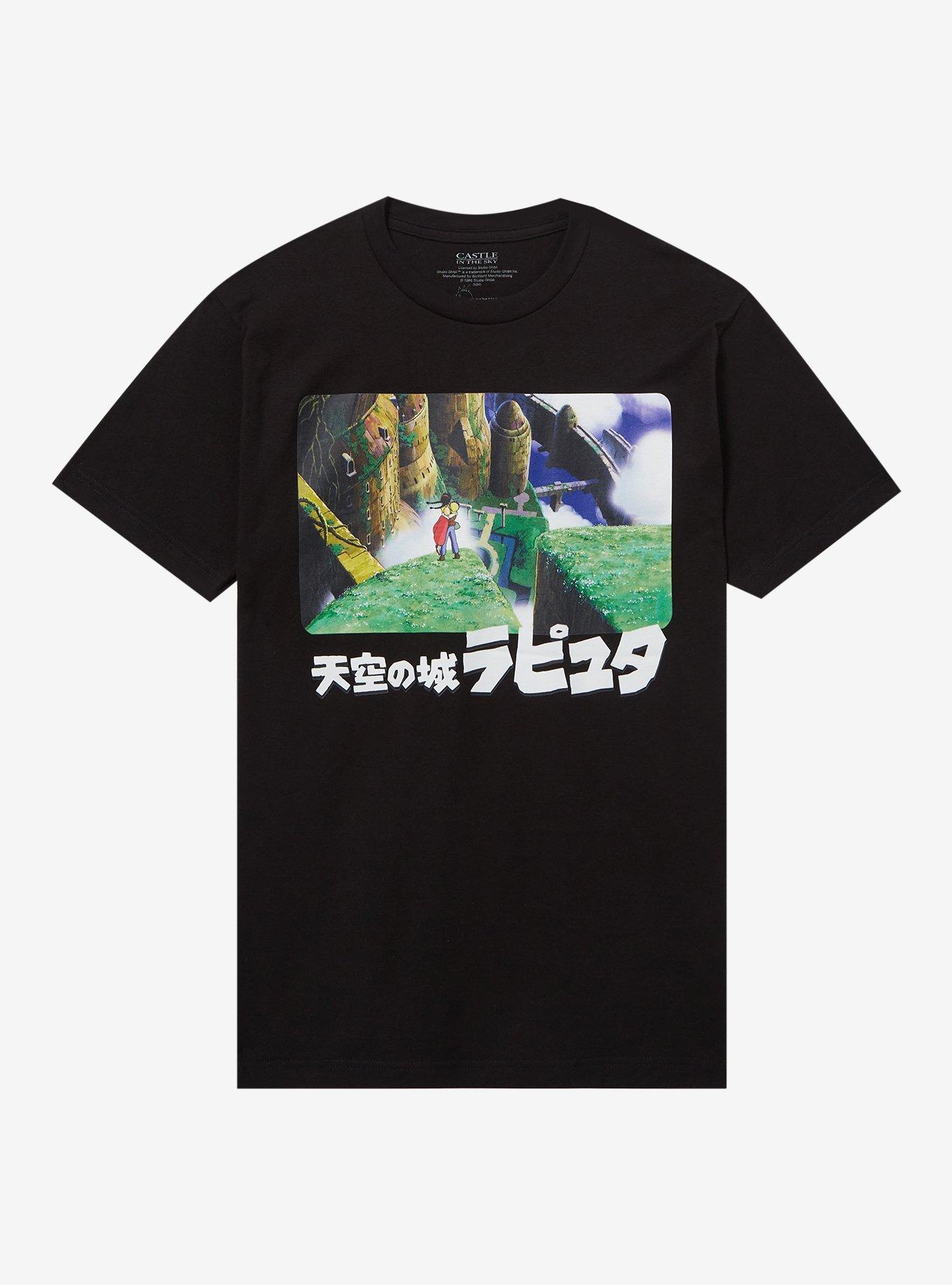 Studio Ghibli Castle In The Sky Two-Sided T-Shirt, BLACK, hi-res