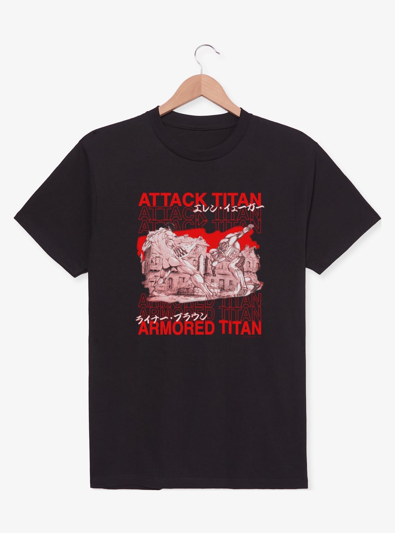 Attack on Titan Attack vs. Armored T-Shirt - BLACK | BoxLunch