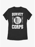 Attack on Titan Scout Regiment Badge Womens T-Shirt, BLACK, hi-res