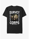Attack on Titan Survey Corps Dedicate Your Hearts T-Shirt, BLACK, hi-res