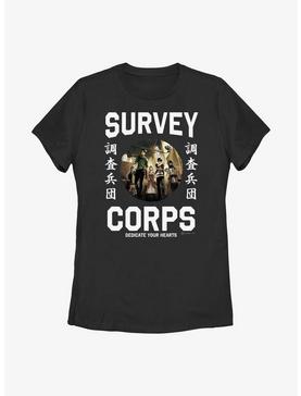 Attack on Titan Survey Corps Dedicate Your Hearts Womens T-Shirt, , hi-res