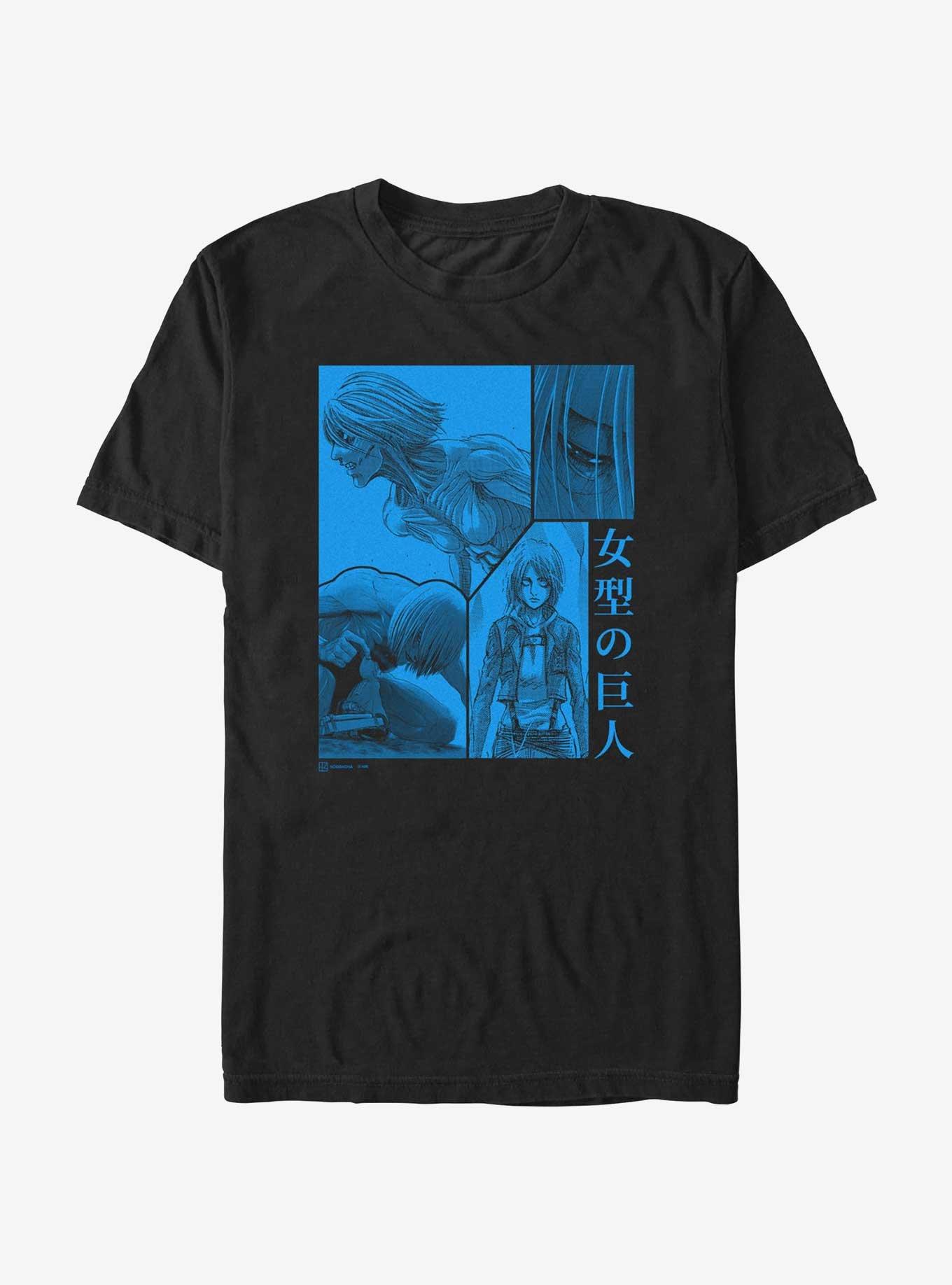 Attack on Titan Female Titan Annie Collage T-Shirt, BLACK, hi-res