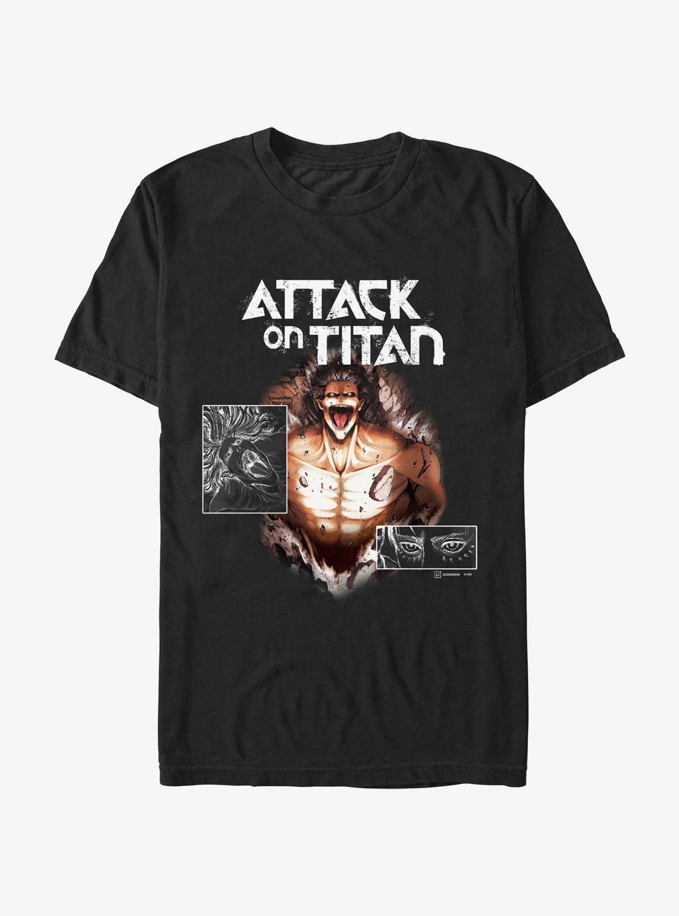 Attack on Titan Attack Titan Eren T-Shirt, BLACK, hi-res