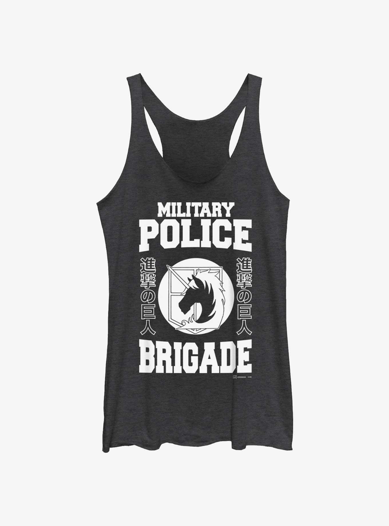 Attack on Titan Police Regiment Badge Womens Tank Top, BLK HTR, hi-res