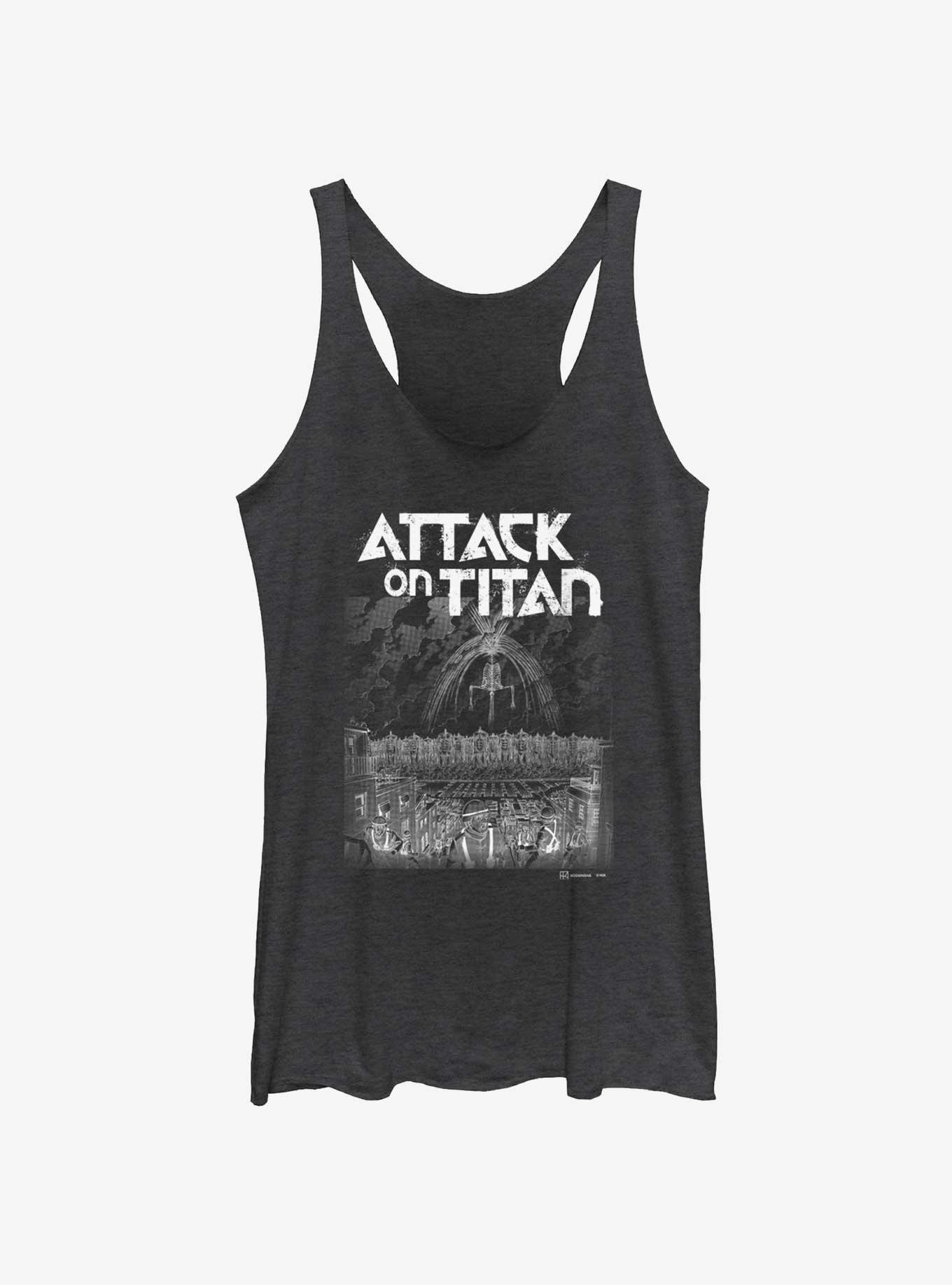 Attack on Titan The Rumbling Womens Tank Top, BLK HTR, hi-res