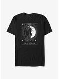 Black Cat Moon Tarot Card Big & Tall T-Shirt, BLACK, hi-res