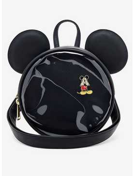 Loungefly Disney Mickey Mouse Ears Pin Display Crossbody Bag - BoxLunch Exclusive, , hi-res
