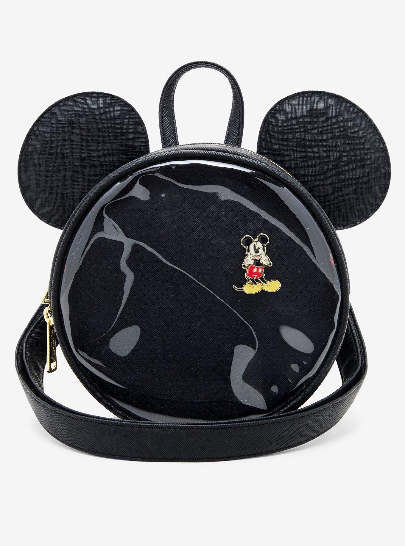 Loungefly Disney Mickey Mouse Ears Pin Display Crossbody Bag BoxLunch Exclusive BoxLunch