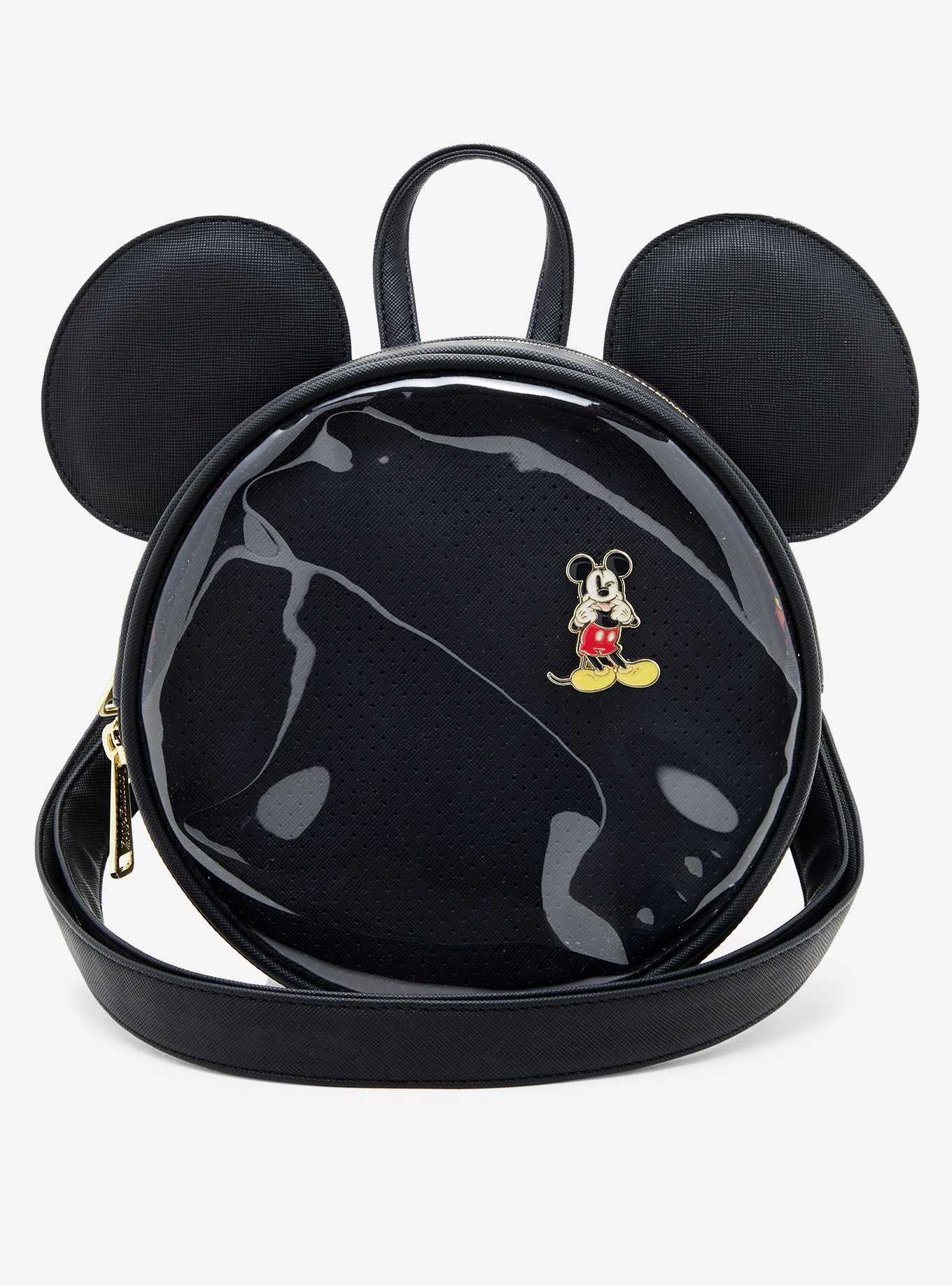 Loungefly Disney Mickey Mouse Ears Pin Display Crossbody Bag - BoxLunch Exclusive, , hi-res