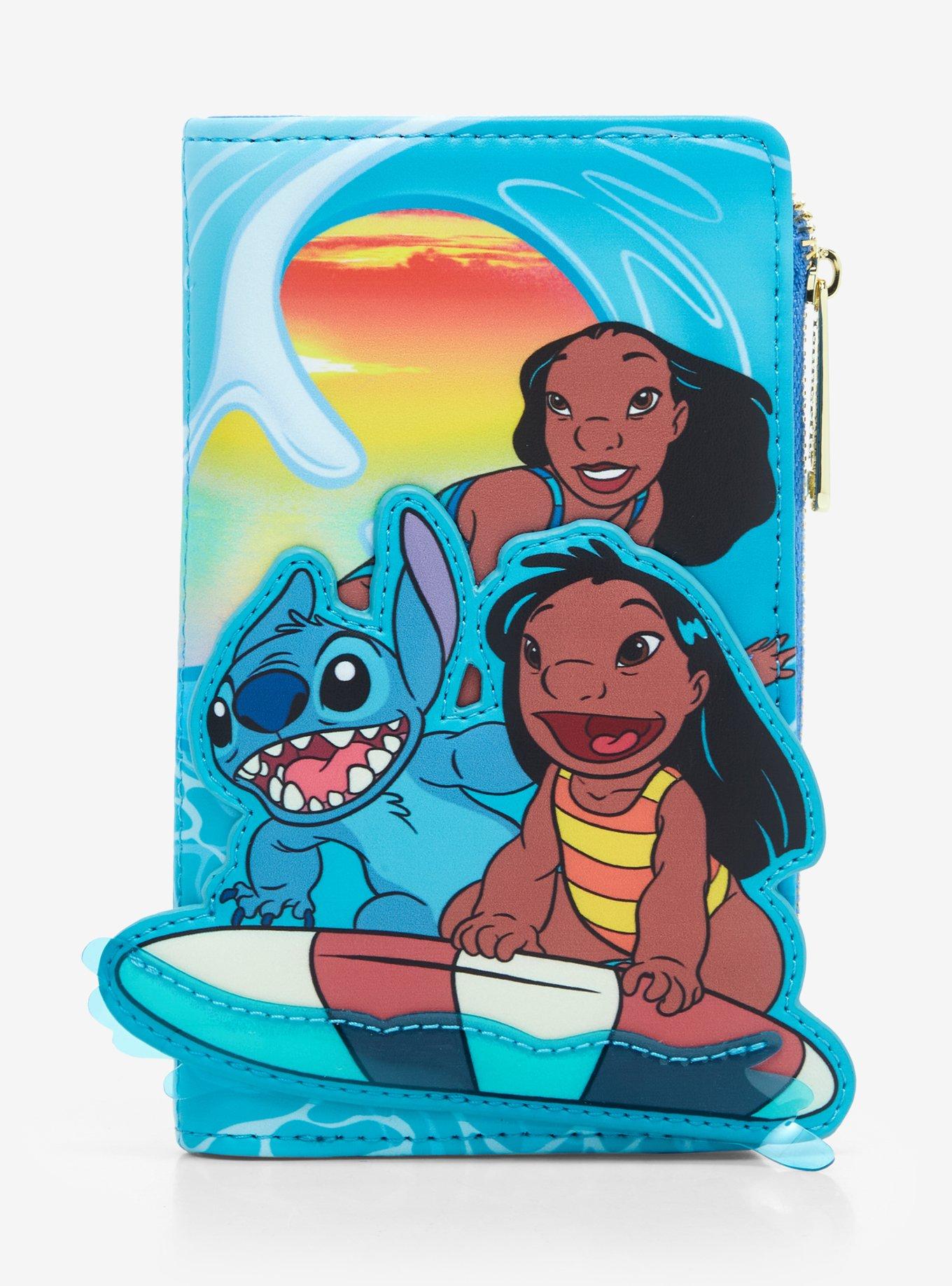 Loungefly Disney Lilo Stitch Group Surfing Wallet BoxLunch Exclusive BoxLunch