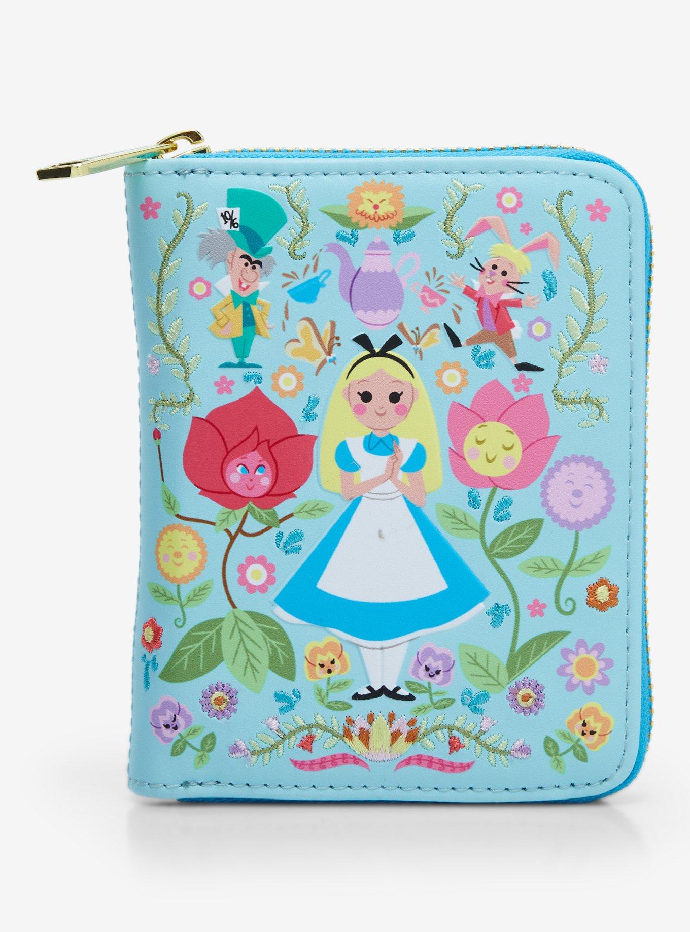 Loungefly Disney Alice in Wonderland Folk Portrait Zip Wallet - BoxLunch Exclusive, , hi-res