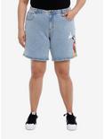 Disney Mickey Mouse Bermuda Jean Shorts Plus Size, LIGHT WASH, hi-res