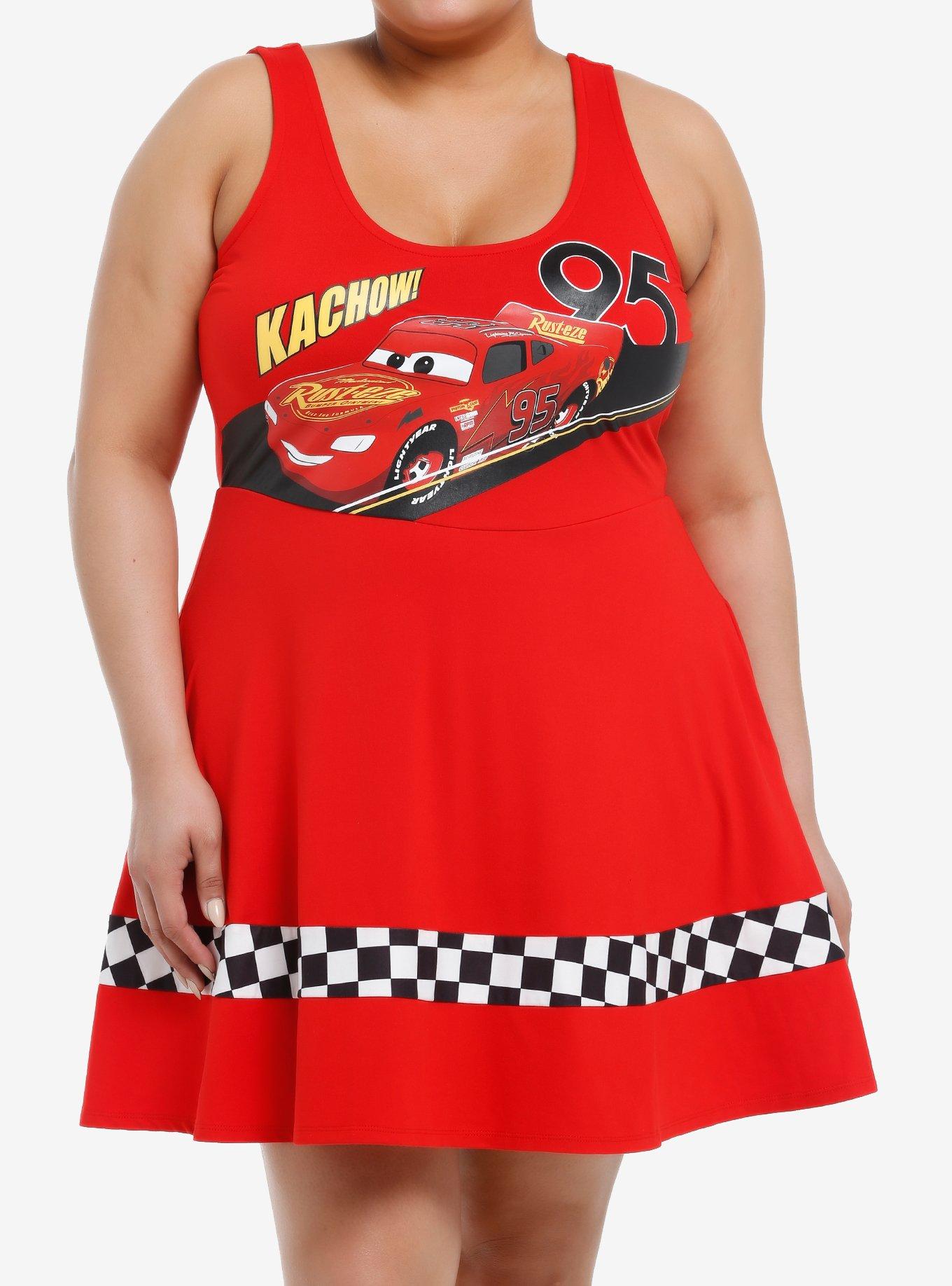 Disney Pixar Cars Lightning McQueen Athletic Dress Plus Size Her