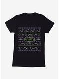 Beetlejuice Ugly Christmas Sweater Pattern Womens T-Shirt, BLACK, hi-res