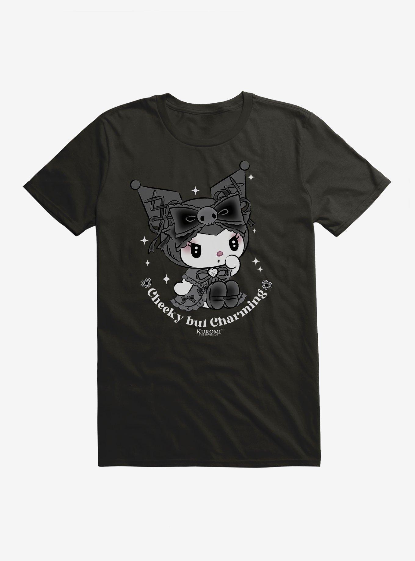 Kuromi Cheeky But Charming T-Shirt, BLACK, hi-res