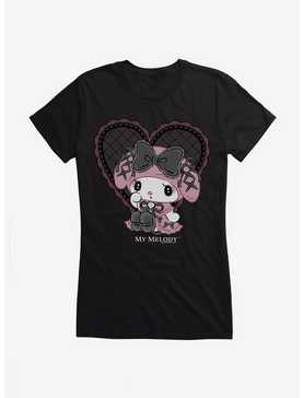 My Melody Lacey Black Heart Girls T-Shirt, , hi-res