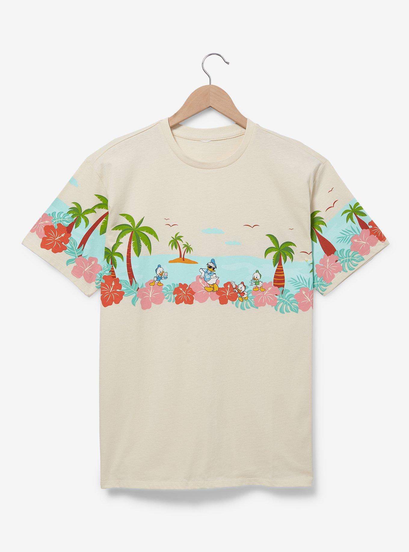 Her Universe Disney Donald Duck Tropical Portrait T-Shirt - BoxLunch Exclusive, OFF WHITE, hi-res