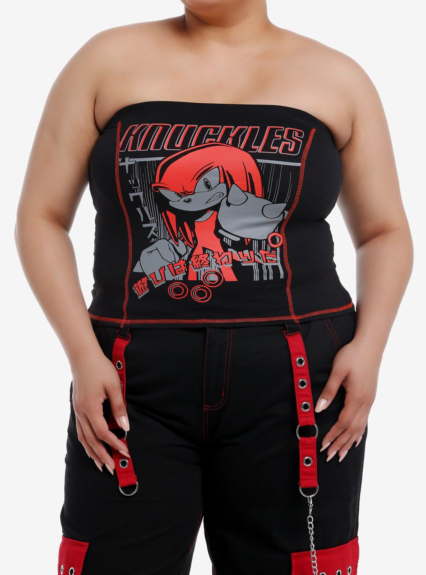 Sonic The Hedgehog Knuckles Rings Girls Tube Top Plus Size, MULTI, hi-res