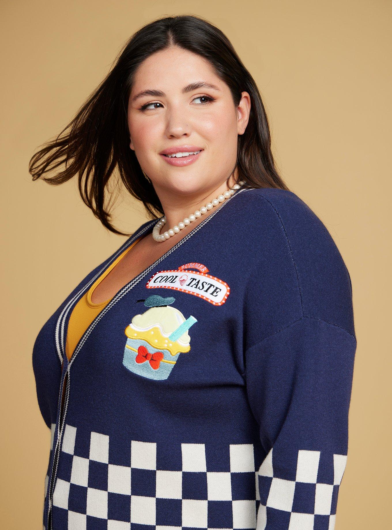 Her Universe Disney Donald Duck Ice Cream Women's Plus Size Cardigan — BoxLunch Exclusive, , hi-res