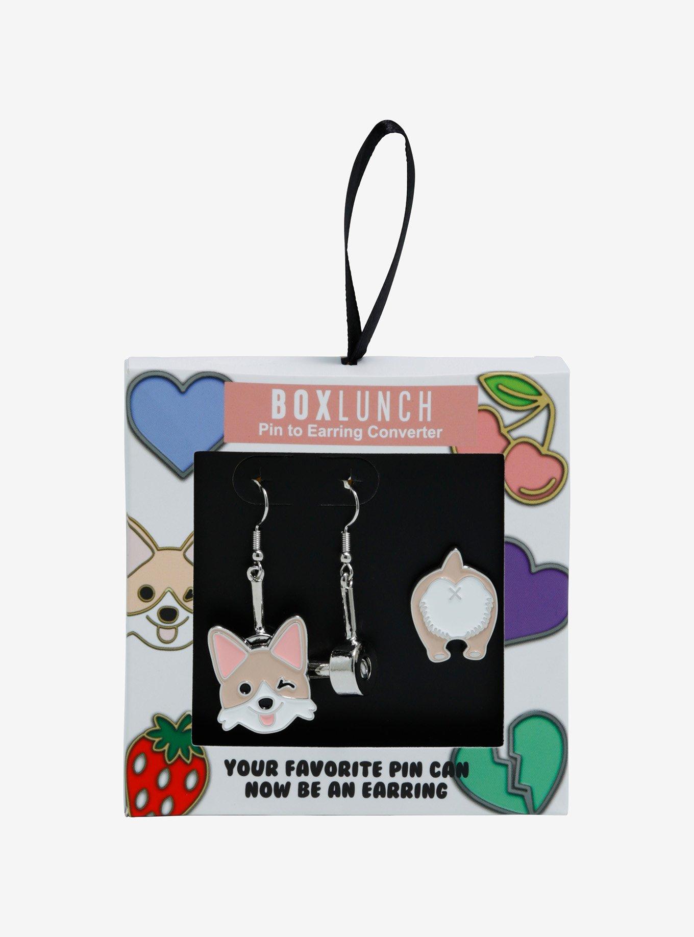 Pin to Earring Converter & Corgi Pin Set - BoxLunch Exclusive, , hi-res