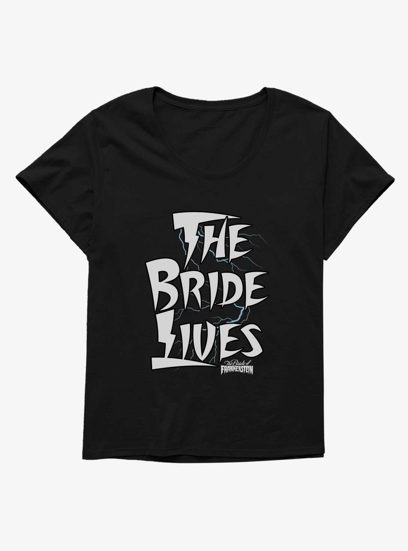 Bride Of Frankenstein The Bride Lives Womens T-Shirt Plus Size, , hi-res