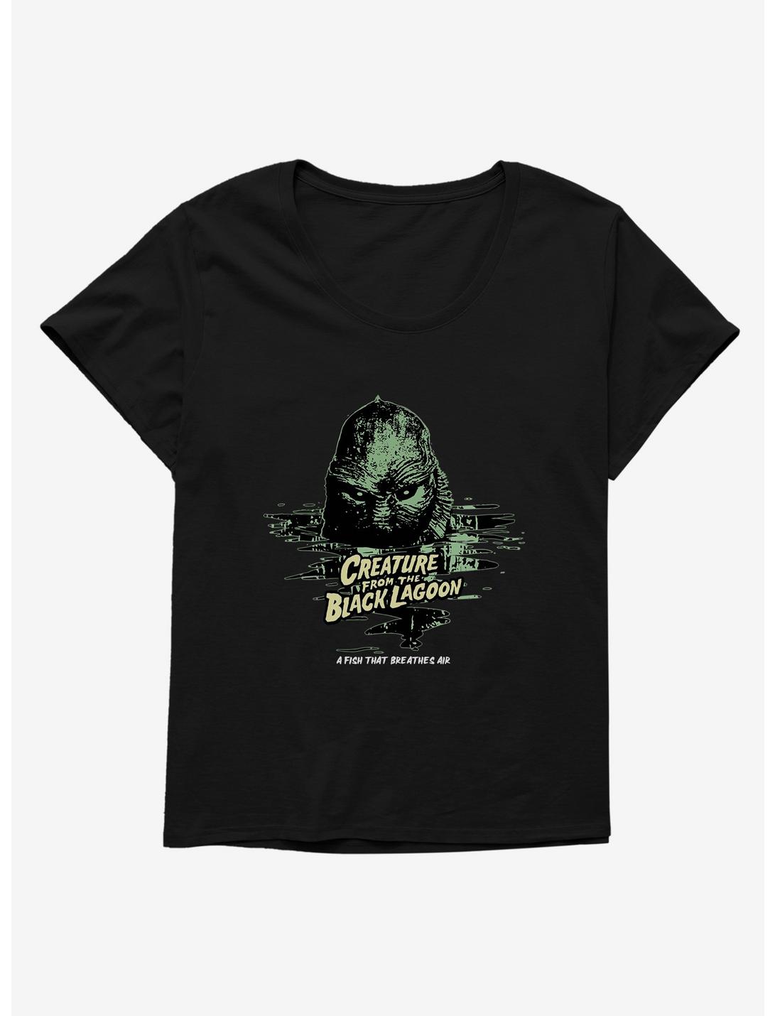Creature From The Black Lagoon Fish That Breathes Air Womens T-Shirt Plus Size, BLACK, hi-res