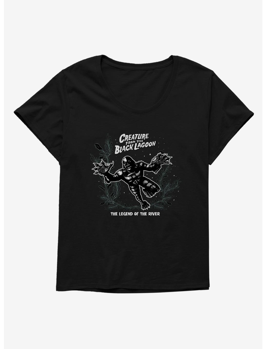 Creature From The Black Lagoon Legend Of The River Womens T-Shirt Plus Size, BLACK, hi-res