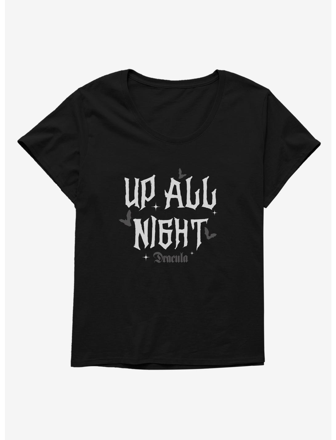 Universal Monsters Dracula Up All Night Womens T-Shirt Plus Size, BLACK, hi-res