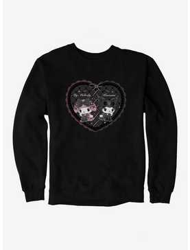 My Melody & Kuromi Black Lacey Heart Sweatshirt, , hi-res