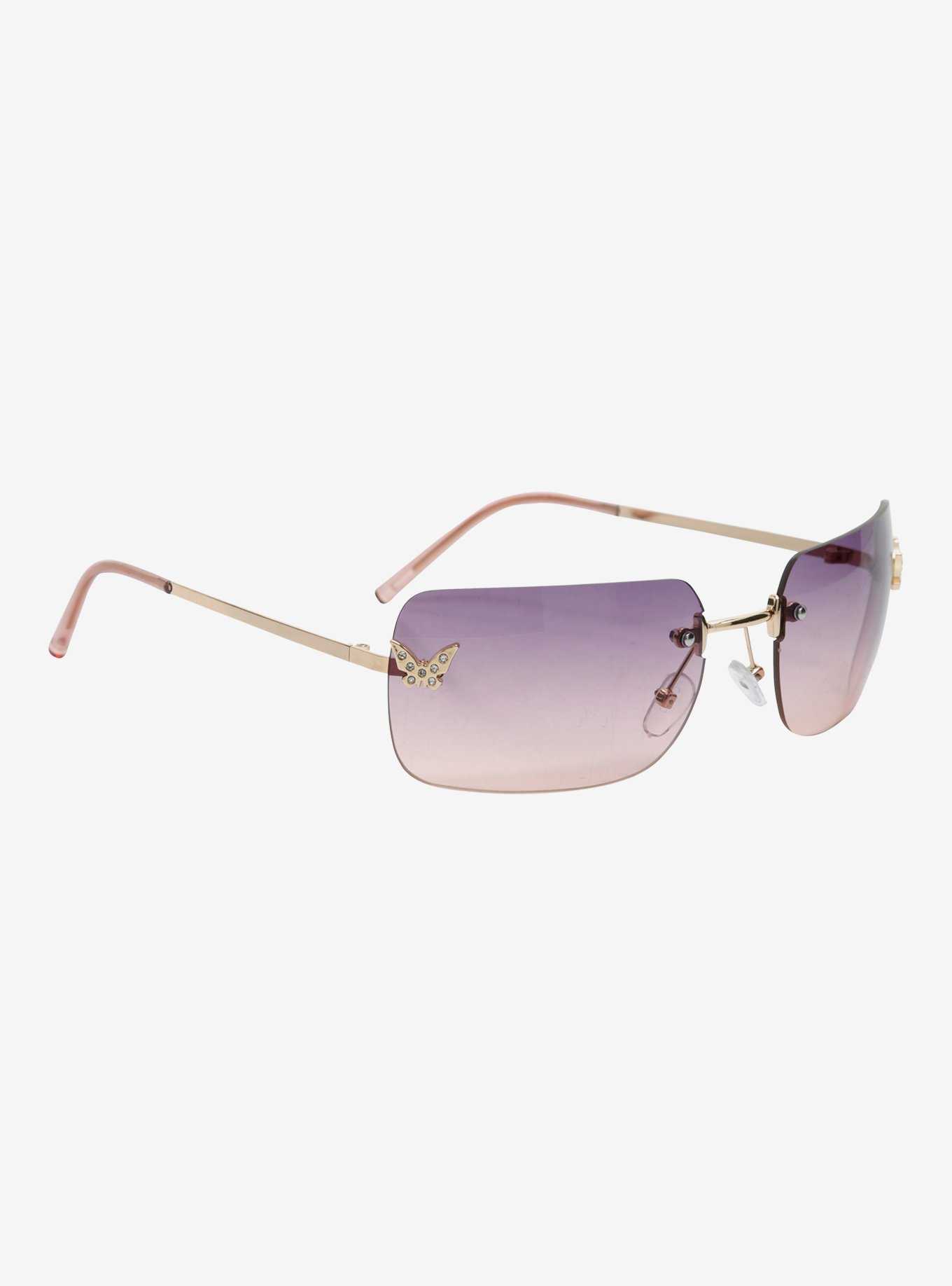 Purple Butterfly Sunglasses, , hi-res