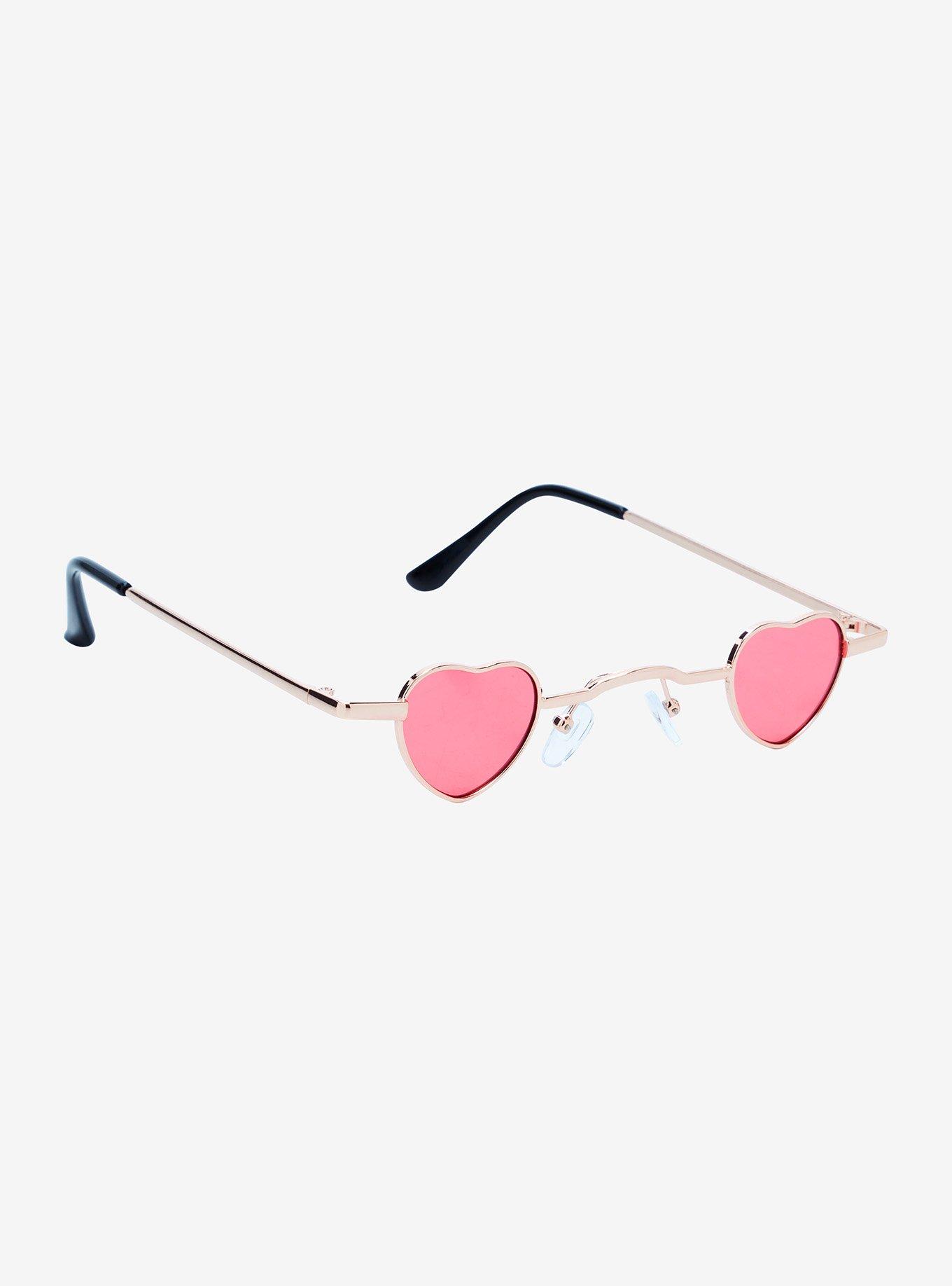 Mini Pink Heart Sunglasses, , hi-res