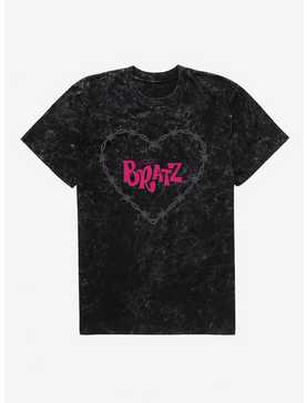 Bratz Barb Wire Heart Mineral Wash T-Shirt, , hi-res