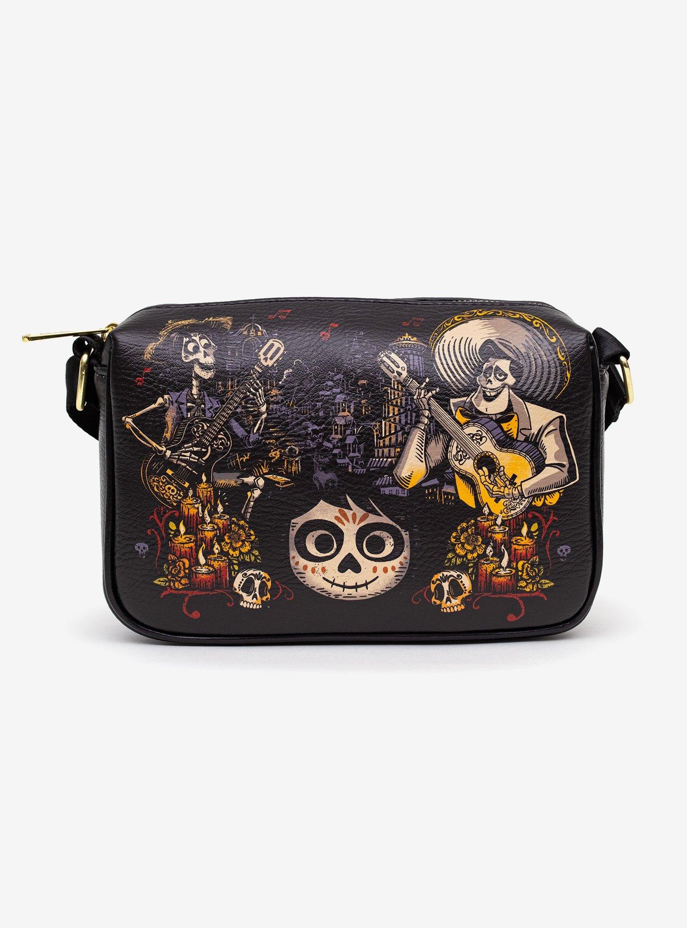 Disney Coco Characters and Marigold Bridge Crossbody Bag