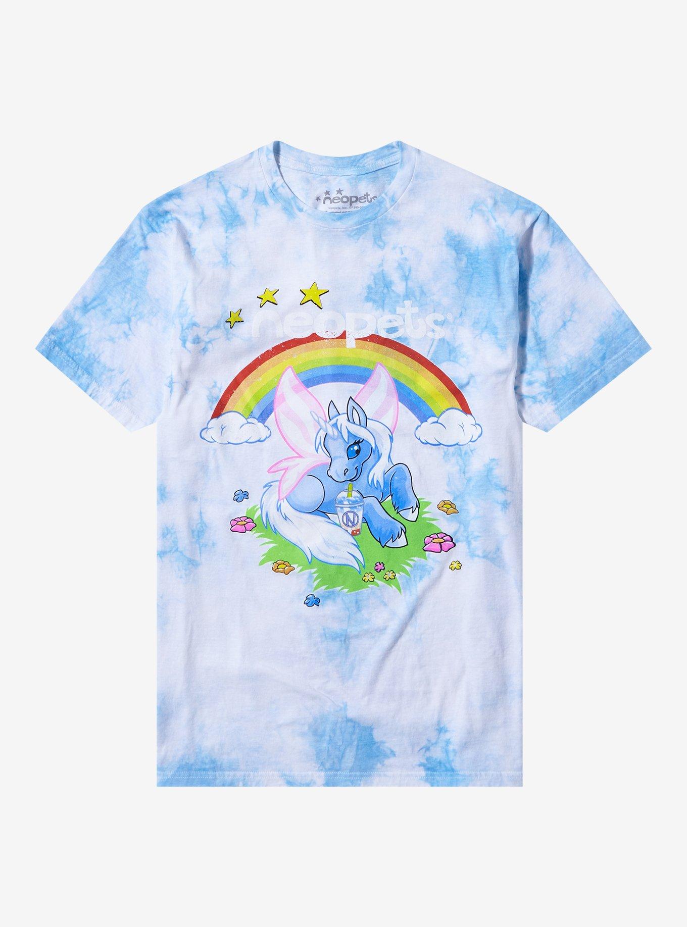 Neopets Uni Rainbow Wash Boyfriend Fit Girls T-Shirt, MULTI, hi-res