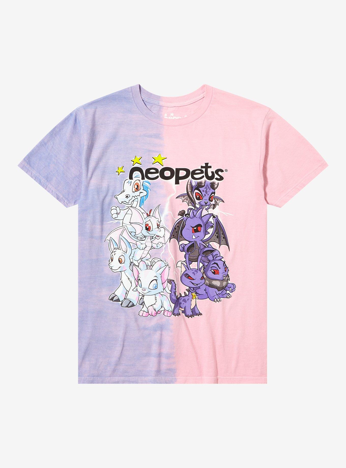 Neopets Group Split Dye Boyfriend Fit Girls T-Shirt, MULTI, hi-res