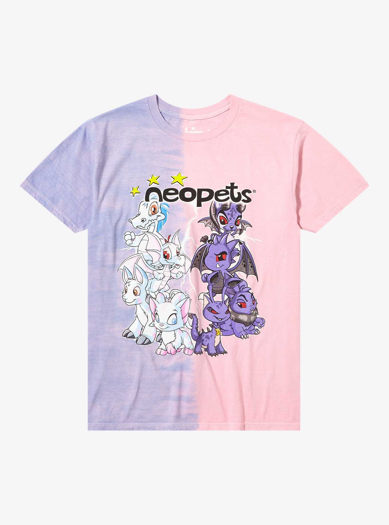 Neopets Group Split Dye Boyfriend Fit Girls T-Shirt, , hi-res