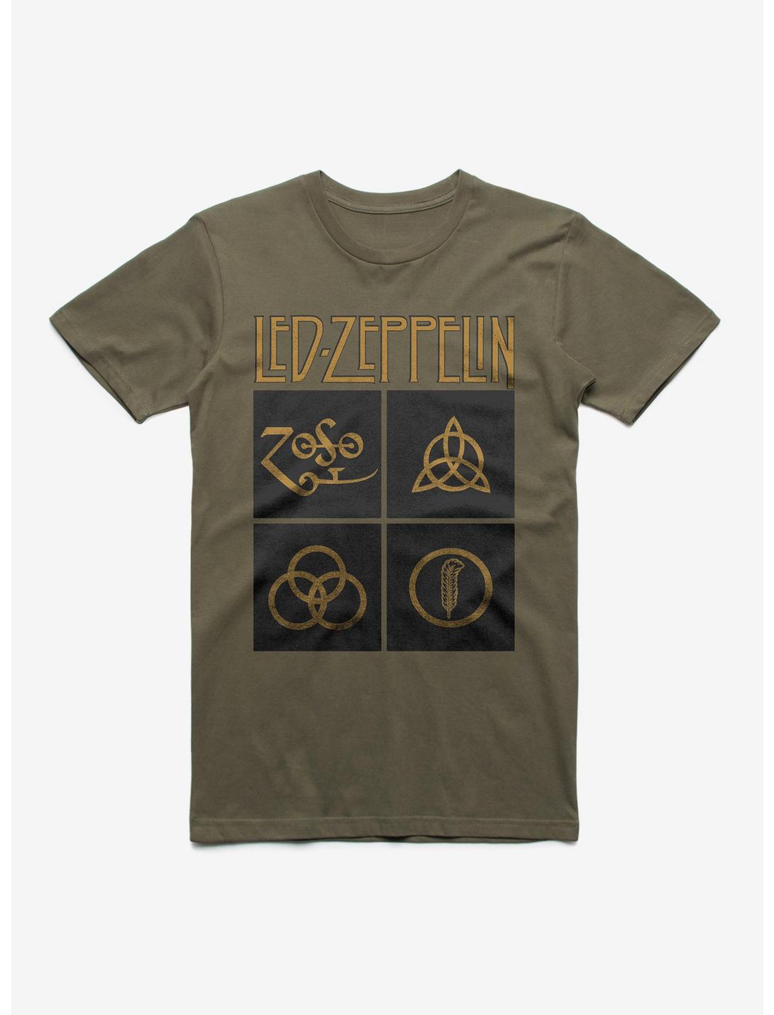 Led Zeppelin Symbols T-Shirt, MILITARY GREEN, hi-res