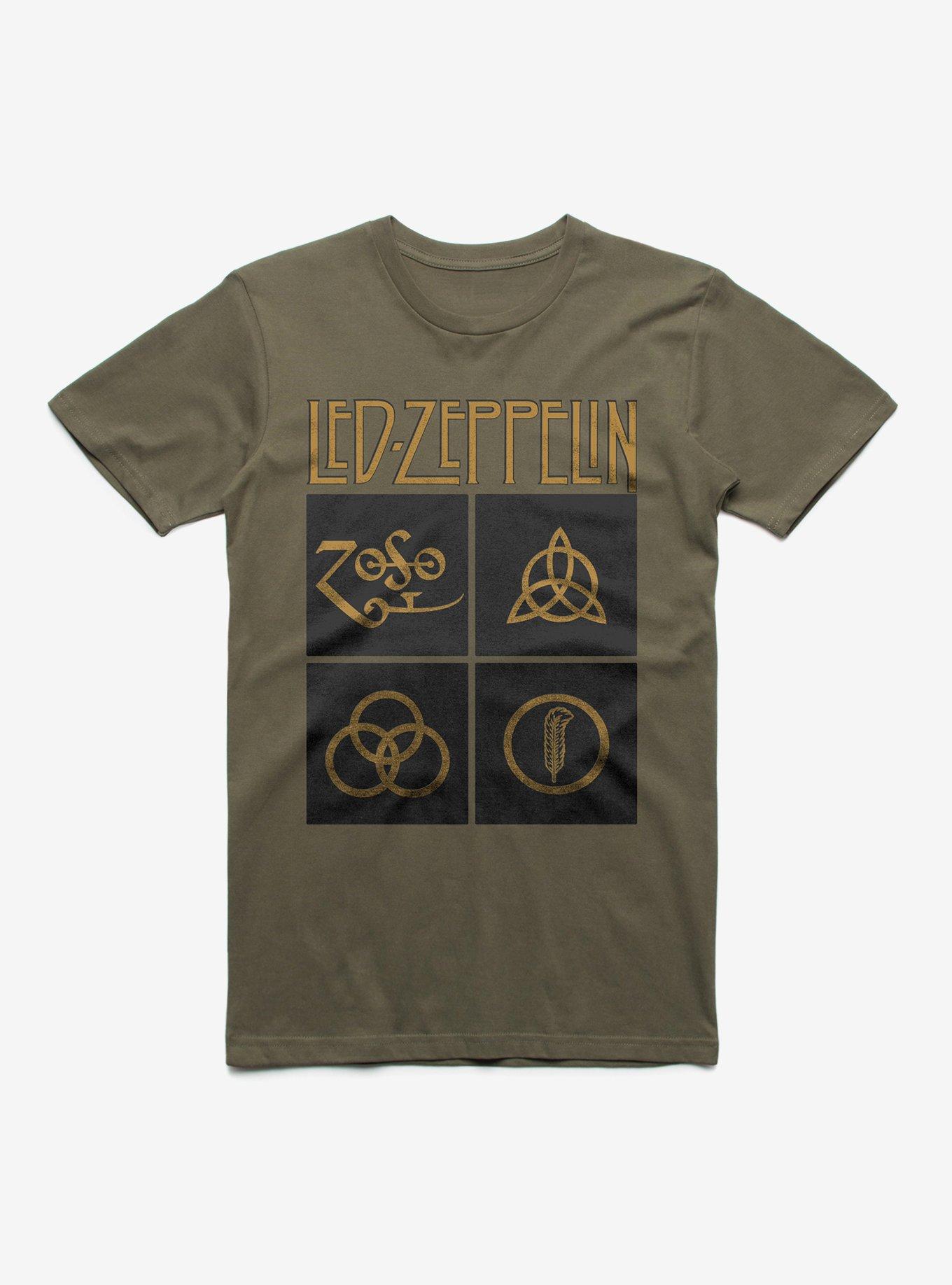 Led Zeppelin Symbols T-Shirt, MILITARY GREEN, hi-res