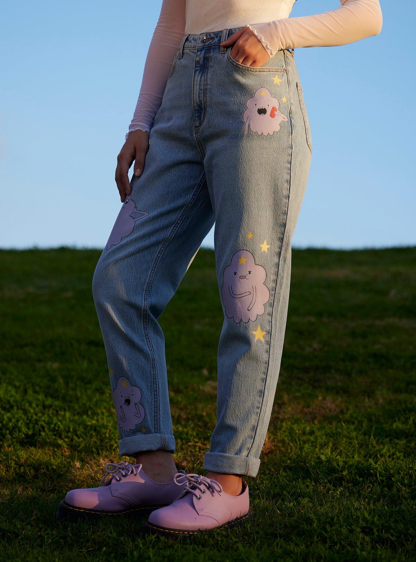 Adventure Time Lumpy Space Princess Mom Jeans, MULTI, hi-res