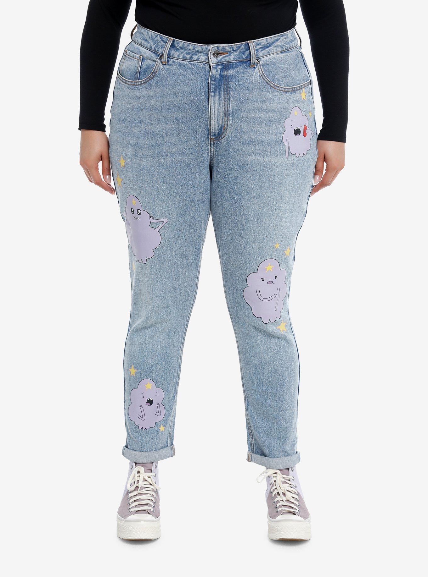 Adventure Time Lumpy Space Princess Mom Jeans Plus Size, MULTI, hi-res