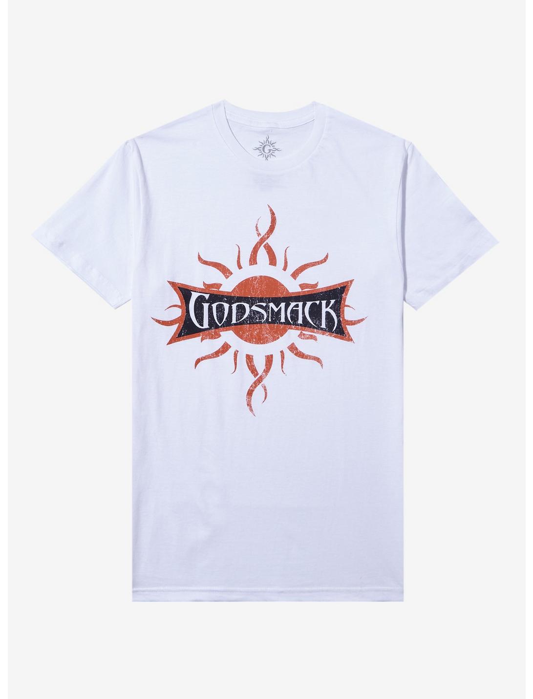 Godsmack Logo Boyfriend Fit Girls T-Shirt, BRIGHT WHITE, hi-res