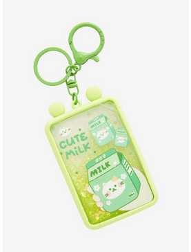Cat Milk Green Shaker Key Chain, , hi-res