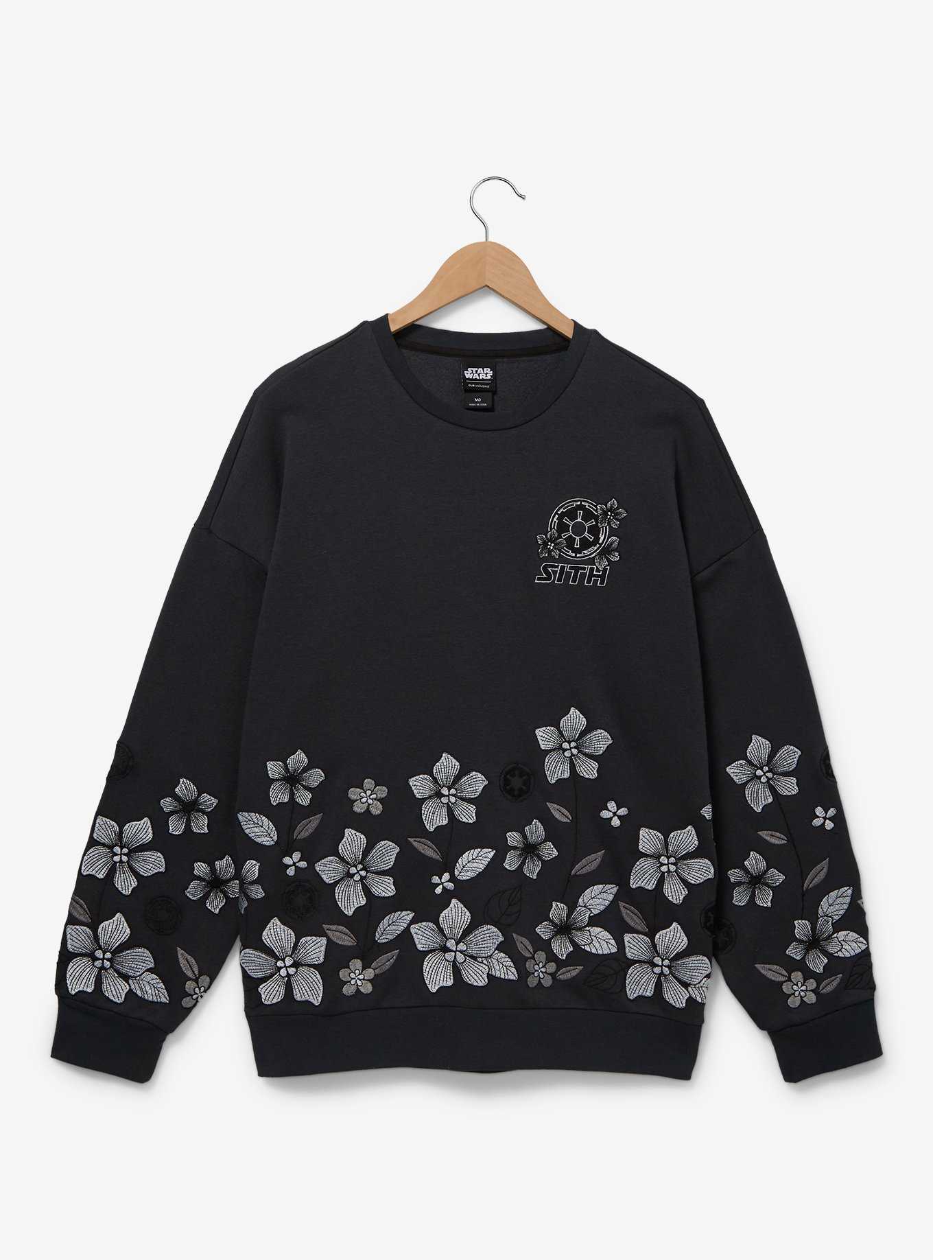 Star Wars Sith Floral Embroidered Crewneck - BoxLunch Exclusive, , hi-res
