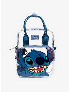 Disney Lilo & Stitch Light Up Smiling Expression Transparent Crossbody Bag, , hi-res