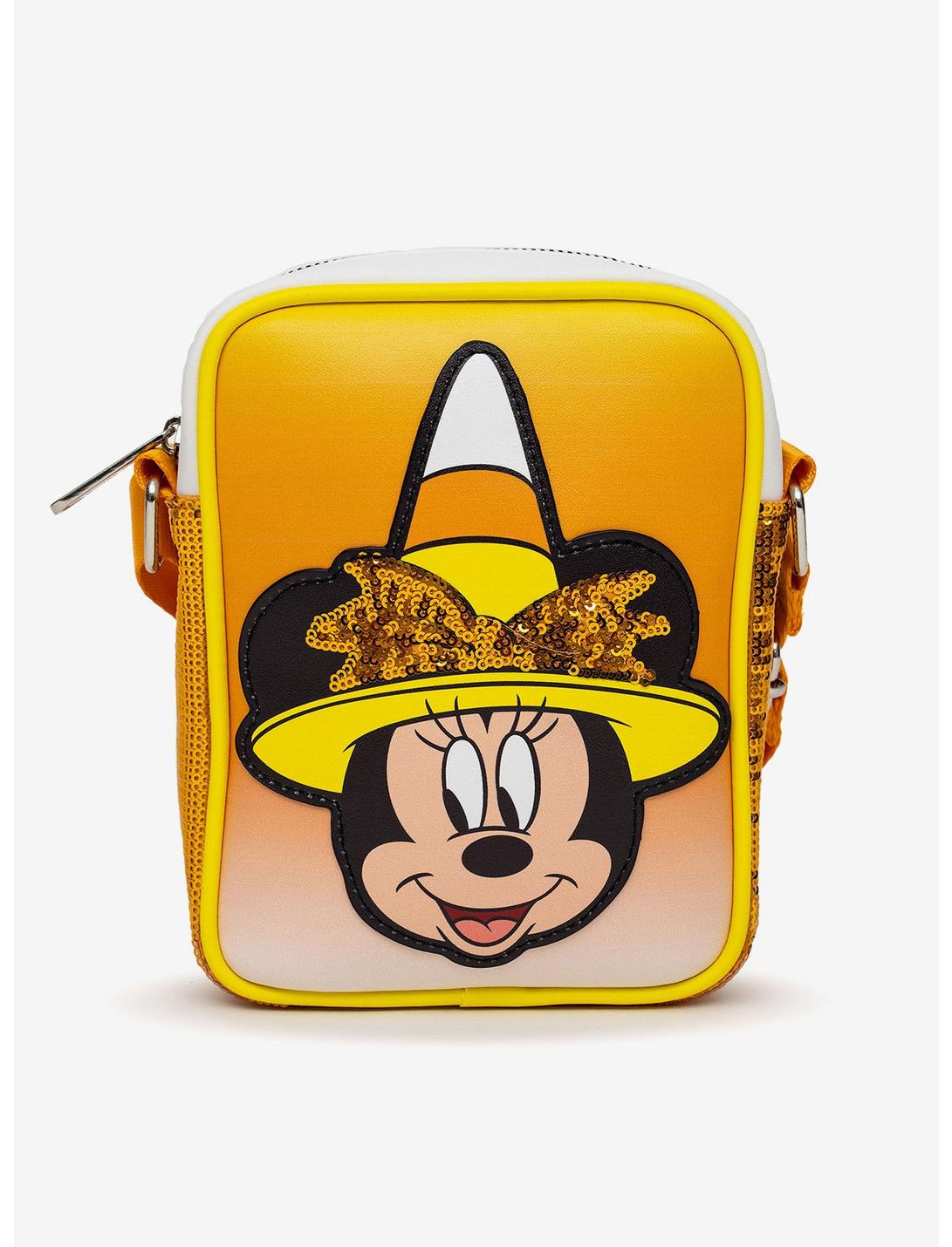 Disney Minnie Mouse Witch with Orange Sequin Bow Crossbody Bag, , hi-res
